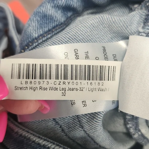 Quince Light Blue Flare & Wide Leg Jeans - Picture 12 of 12